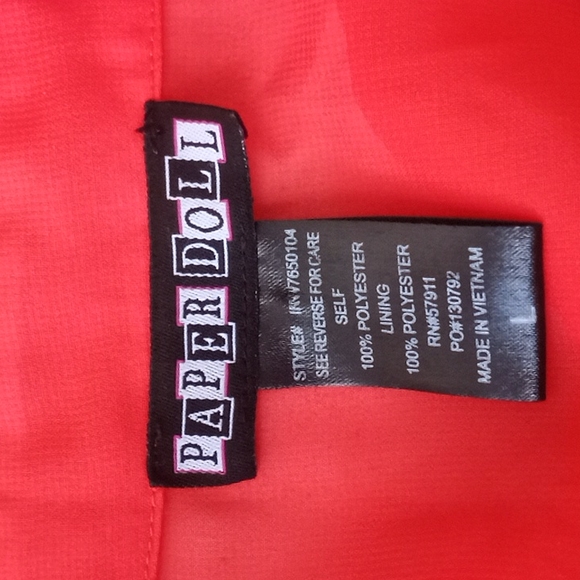 Paper Doll Orange Sleeveless High Low Maxi Dress Size L Button Front - Picture 10 of 11